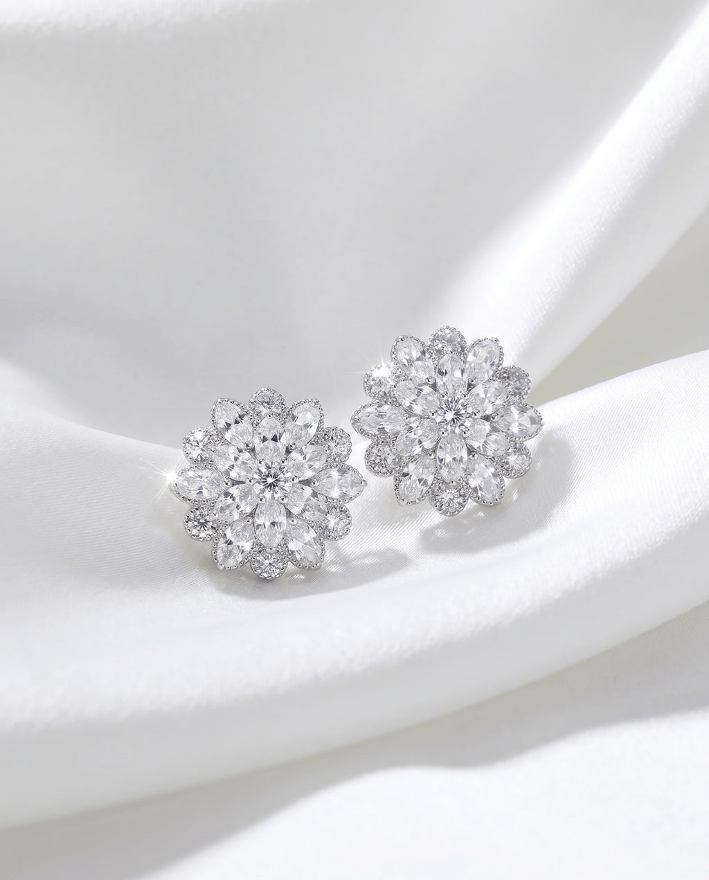 Big Flower Stud Earrings