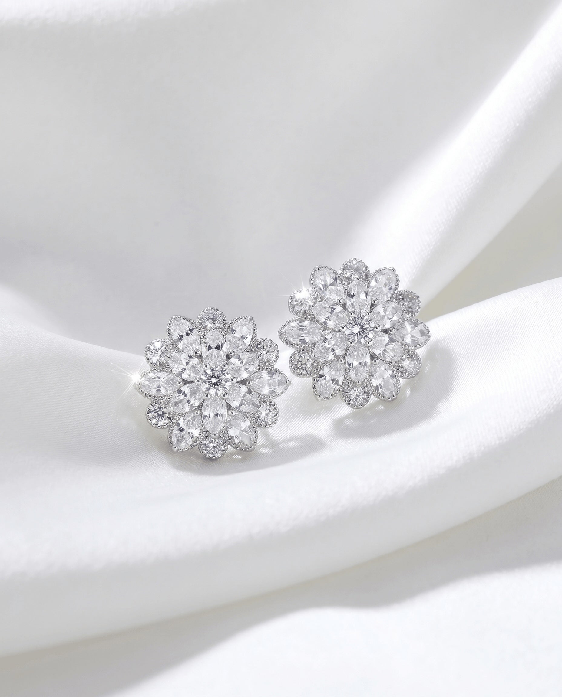 Big Flower Stud Earrings