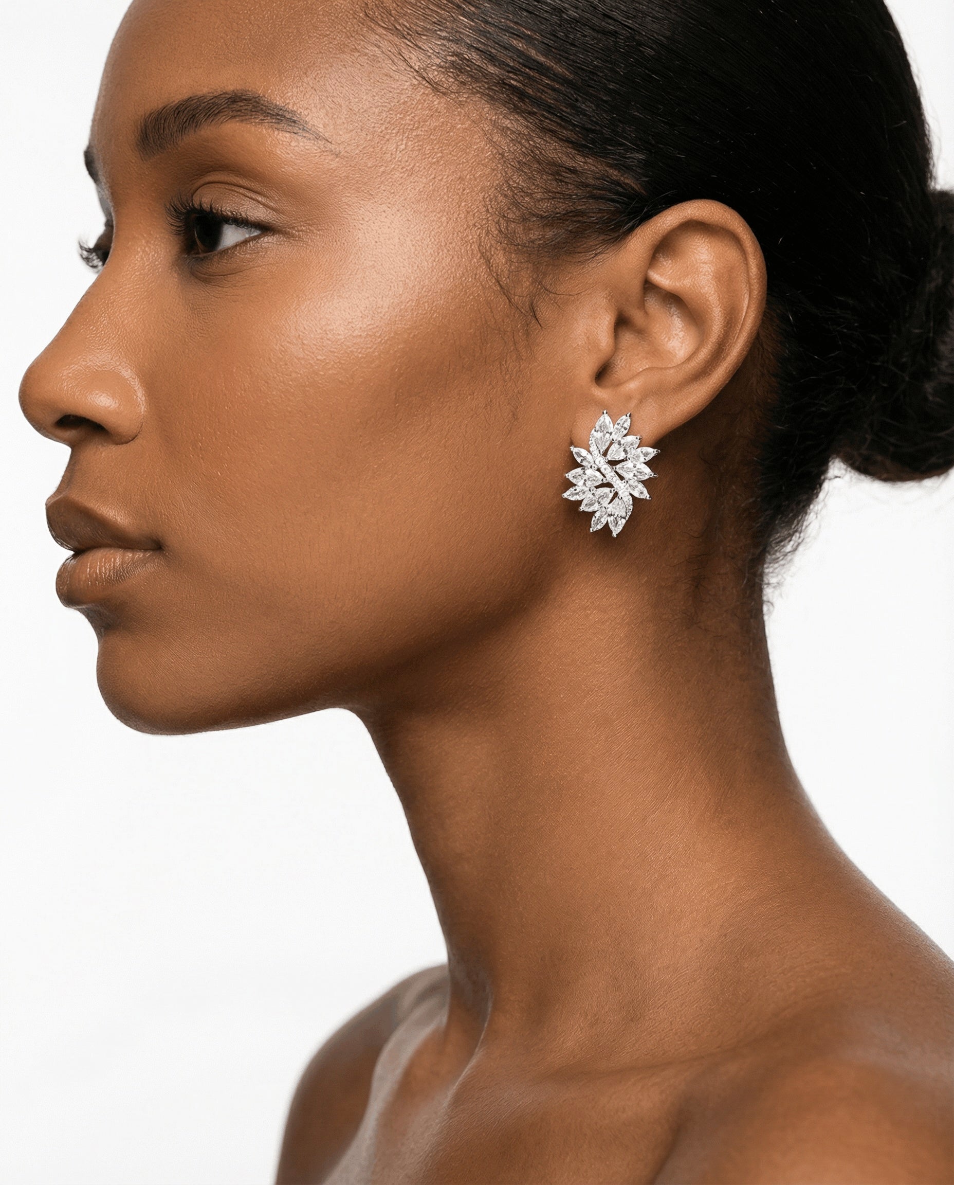 Ice Flower Stud Earrings 