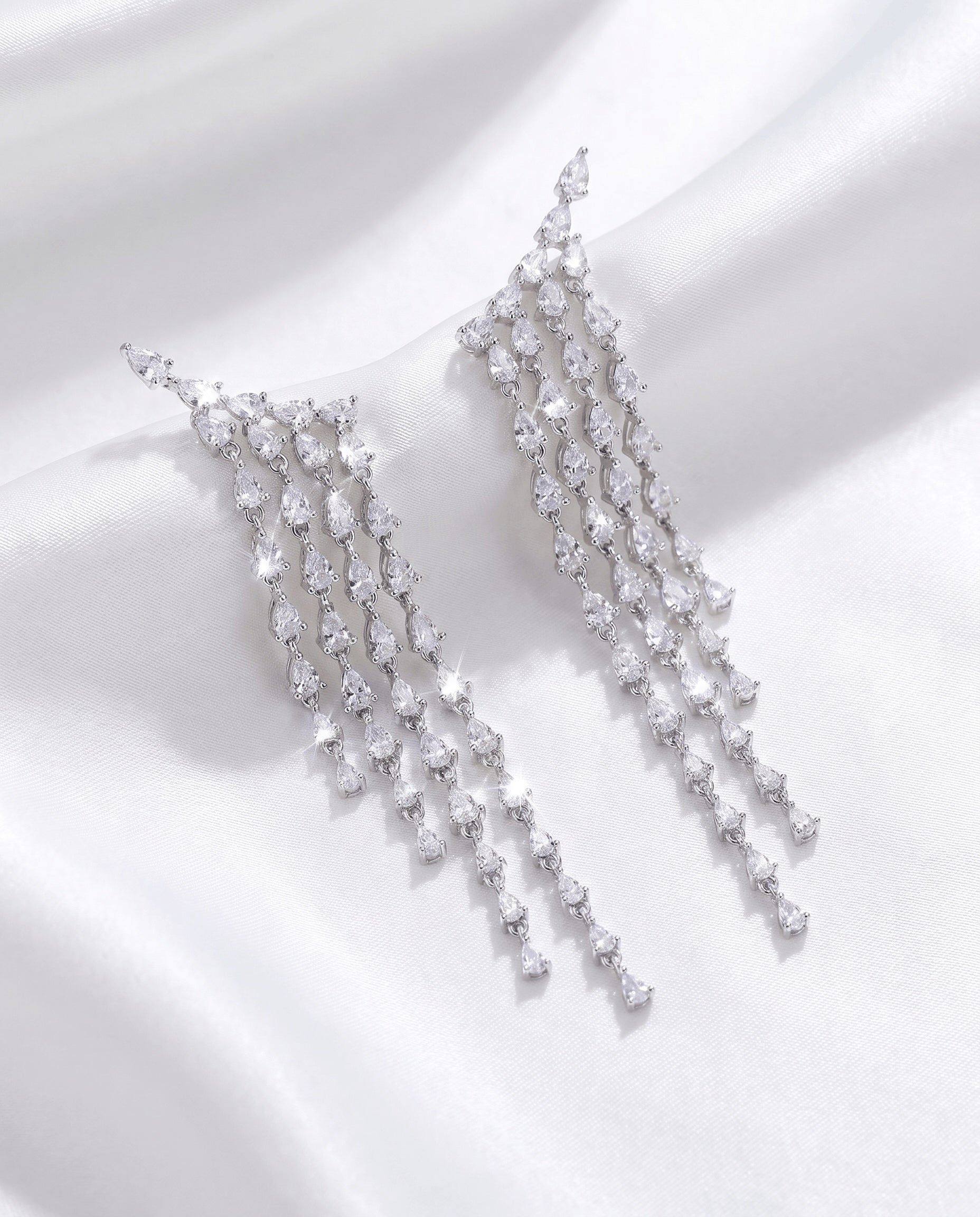 Long Tassel Dangle Drop Earrings