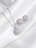 Pave Pendant Jewelry Set 
