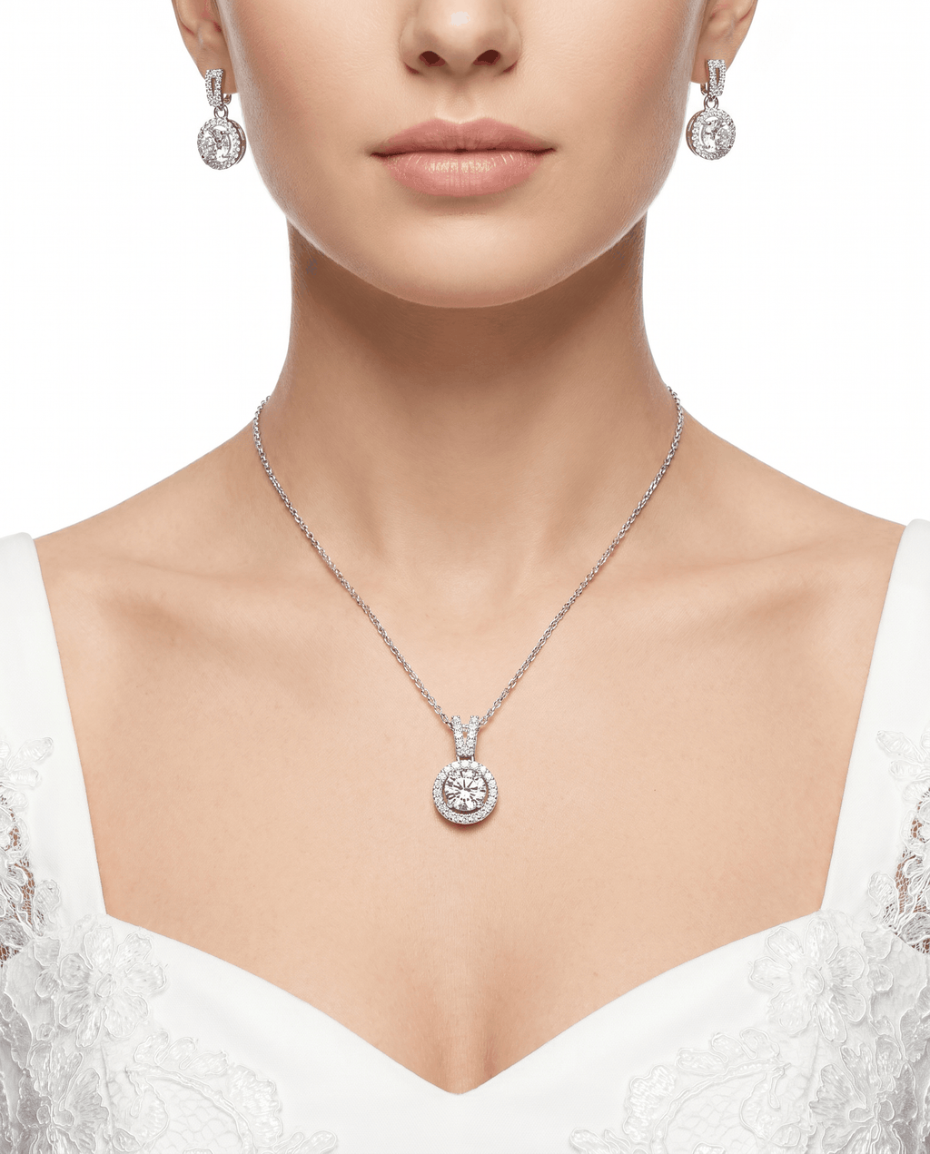 Round Pendant Jewelry Set 